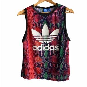 Adidas women’s soccer snake print tank top S